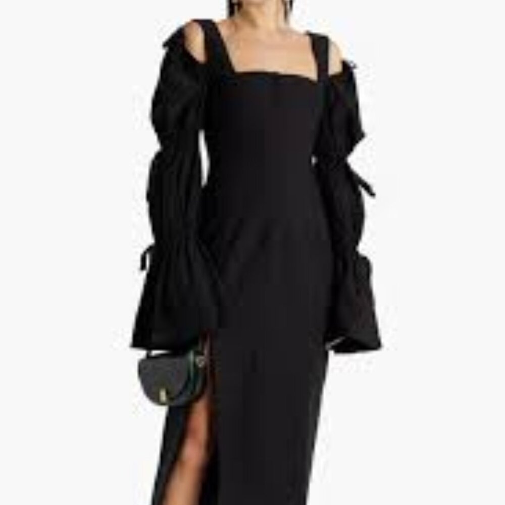 NWOT SARA BATTAGLIA LONGUETTE MIDI DRESS